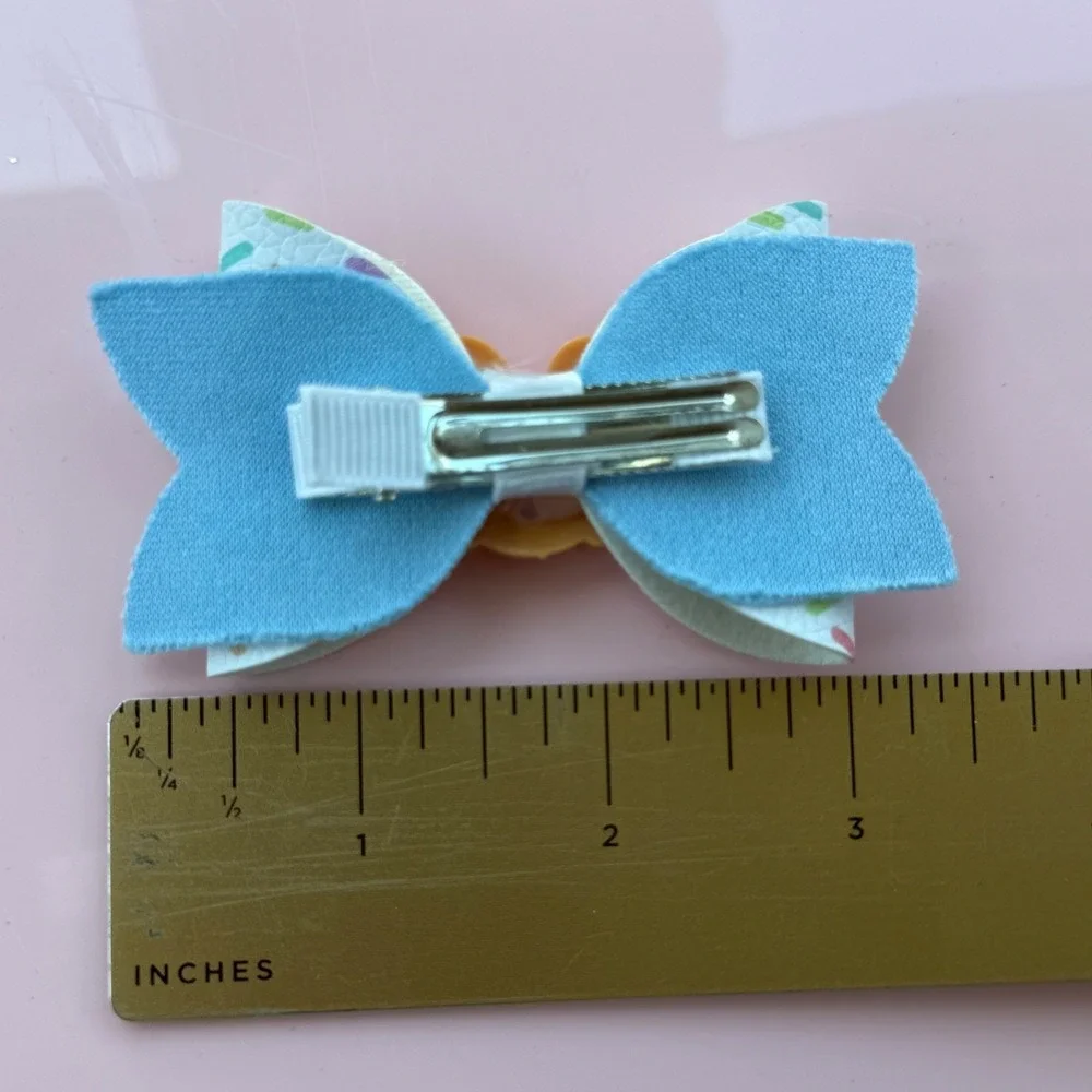 Klass Mickey Mouse Inspired Pretzel Sprinkles Sweet Treats Glitter Hair Bow Clip